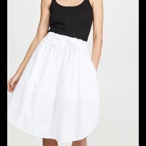 New Vince Wide Hem Cotton A-Line Skirt small
